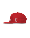 Fortune Script Snapback Hat in Red