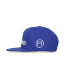 Fortune Script Snapback Hat in Royal Blue